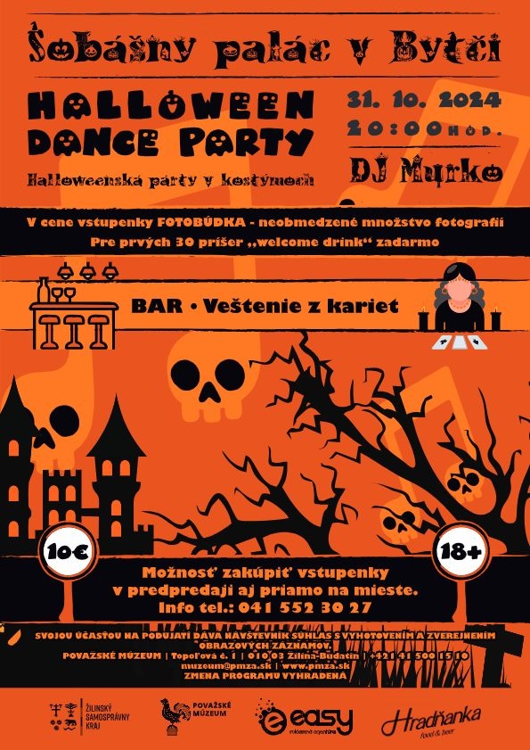 Považské múzeum pozýva štvrtok 31.10. o 20tej hodine do Sobášneho paláca v Bytči